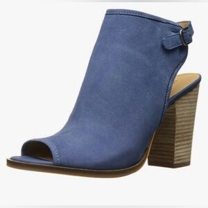 BNIB Lucky Brand Nubuck Suede Lisza Peep Toe Boot 8.5